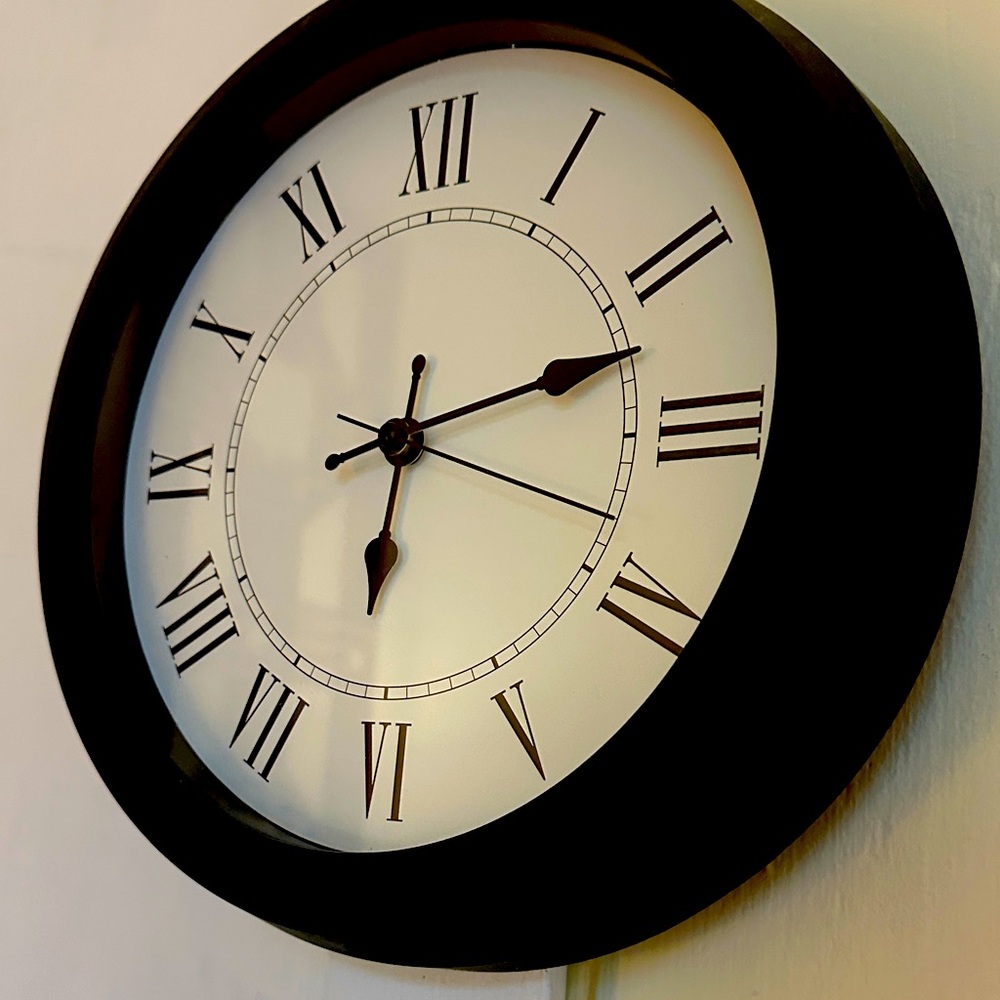 IKEA Black and White Roman Numeral Wall Clock